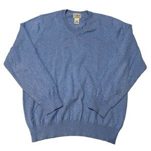 L.L.BEAN MENS BLUE‎ PULLOVER SWEATER SIZE MEDIUM | R1